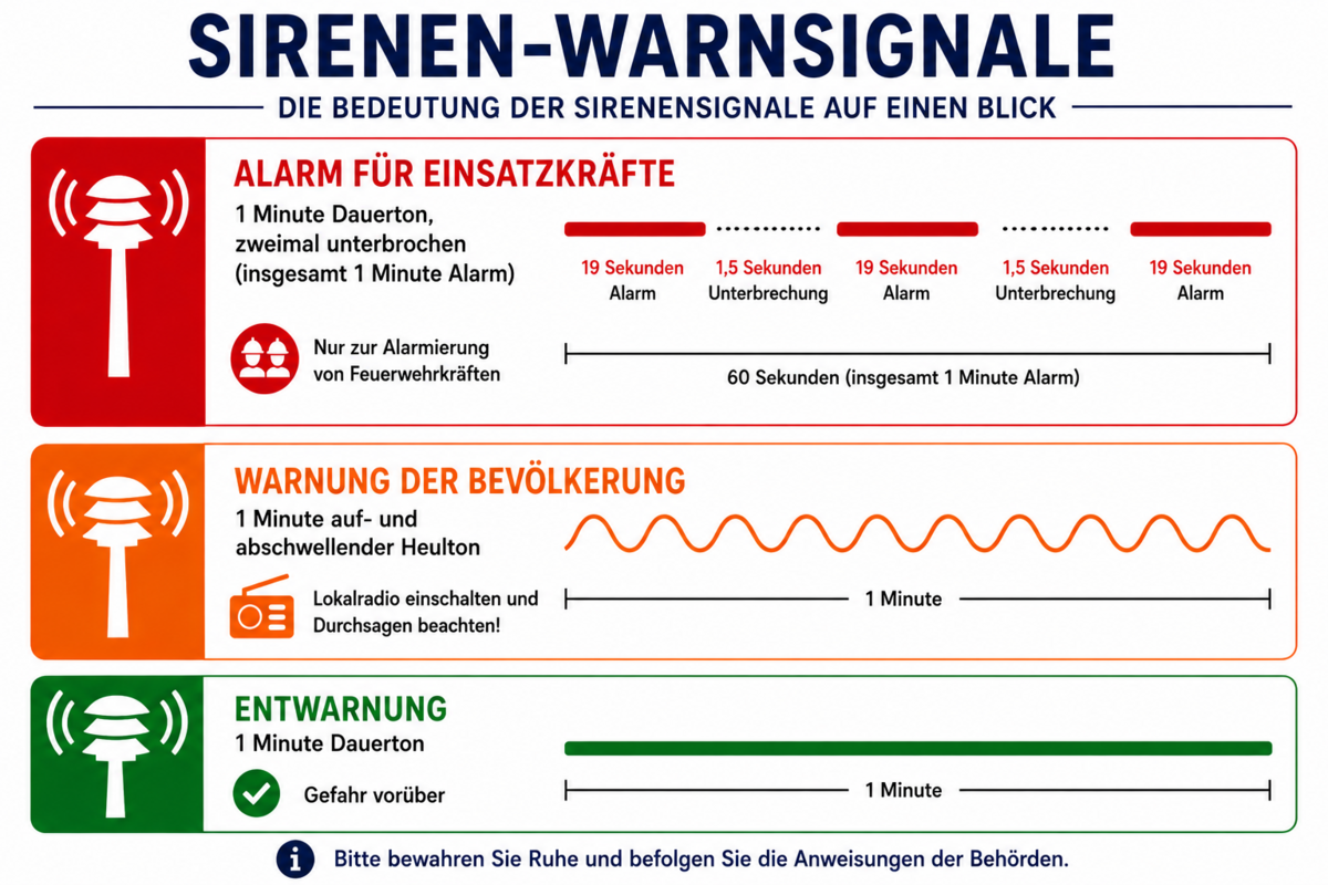 Grafik Sirenen Warnsignale KI