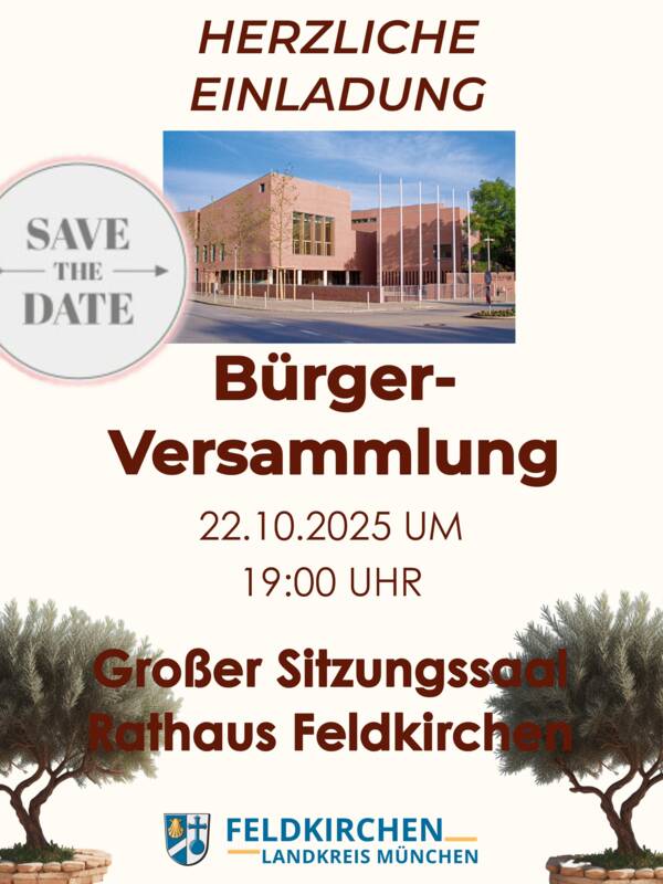 Bürgerversammlung Einladung Plakat